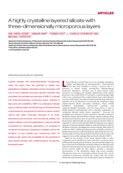 A highly crystalline layered silicate with three