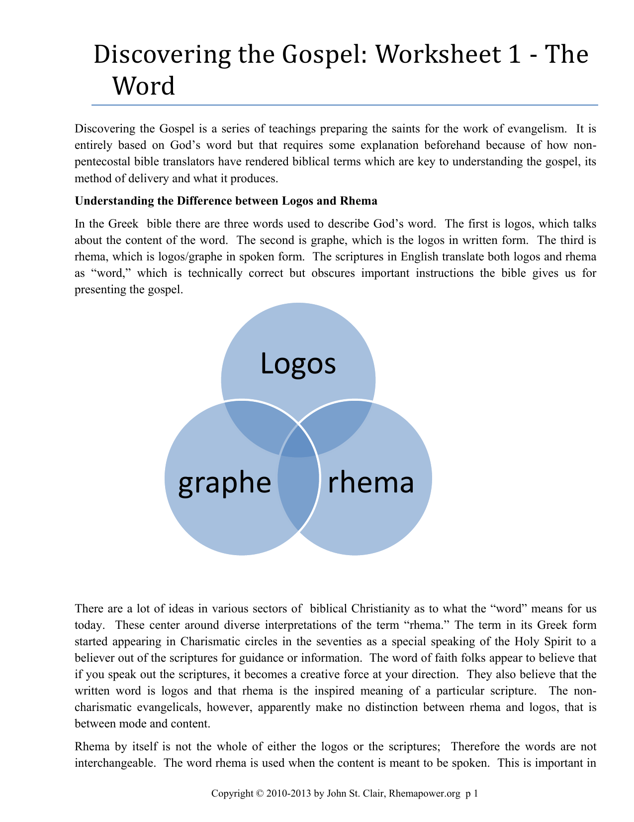 rhema word and logos word