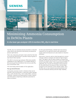 Minimizing Ammonia Consumption in DeNOx Plants