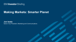 Making Markets: Smarter Planet