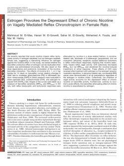 Estrogen Provokes the Depressant Effect of Chronic Nicotine on
