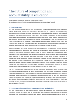The future of competition and accountability in education. Allen and