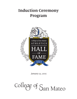 Induction Ceremony Program