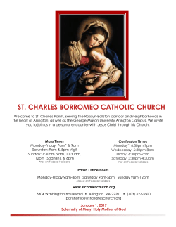 January 1, 2017 St. Charles Borromeo Ca