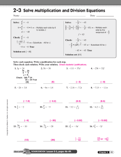 2-3 Solve Multiplication and Division Equations [( 7 7)]f