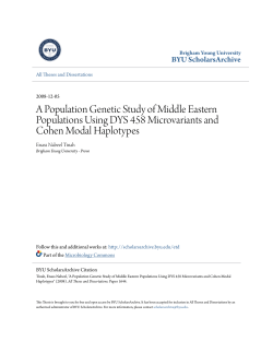A Population Genetic Study of Middle Eastern Populations Using