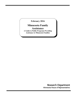 Minnesota Family Assistance - Minnesota House of Representatives