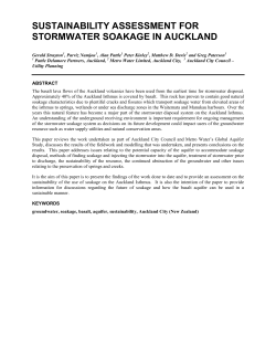 sustainability assessment for stormwater soakage in auckland