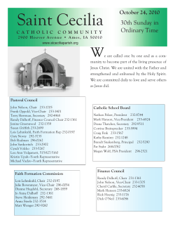 Saint Cecilia - St. Cecilia Catholic Community
