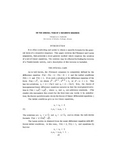 ON THE GENERAL TERM OF A RECURSIVE SEQUENCE