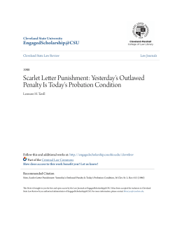 Scarlet Letter Punishment - EngagedScholarship@CSU