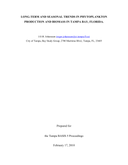 LONG-TERM AND SEASONAL TRENDS IN PHYTOPLANKTON