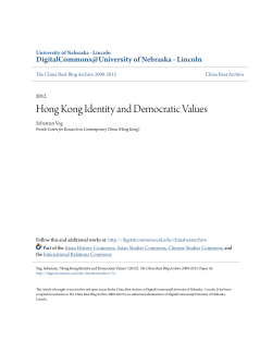 Hong Kong Identity and Democratic Values