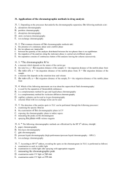 31. Applications of the chromatographic methods in drug