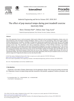 The Effect of Pop Musical Tempo During Post