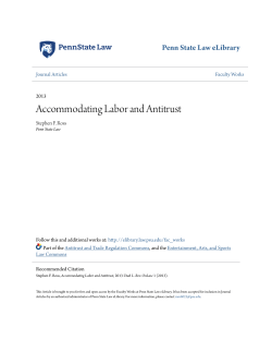 Accommodating Labor and Antitrust