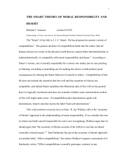 the smart theory of moral responsibility