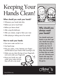 Keeping Your Hands Clean!