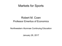 Markets for Sports, Jan. 26, 2017