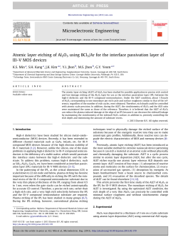 Atomic layer etching of Al2O3 using BCl3/Ar for the interface