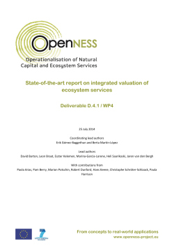 State-of-the-art report on integrated valuation of