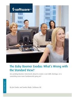 The Baby Boomer Exodus: What`s Wrong with the