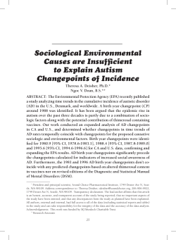Sociological Environmental Causes are Insufficient to Explain