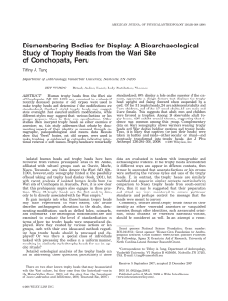 Dismembering bodies for display