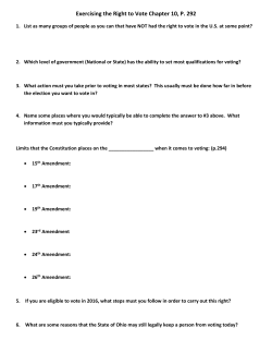 Exercising the Right to Vote