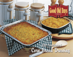 Corn Bread Dressing fact sheet