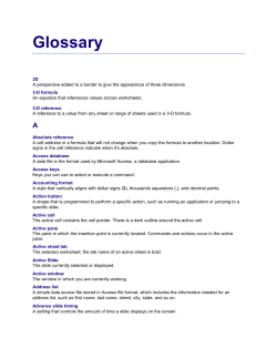 Glossary