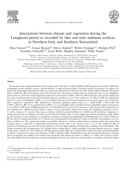 Interactions between climate and vegetation during the Lateglacial