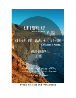 Program Notes and Translations