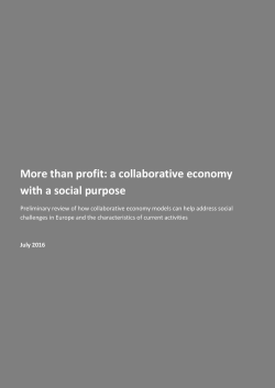 a collaborative economy with a social purpose