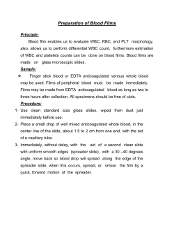 Preparation of Blood Films