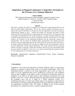 Adaptation on Rugged Landscapes: Competitive Strategies in the