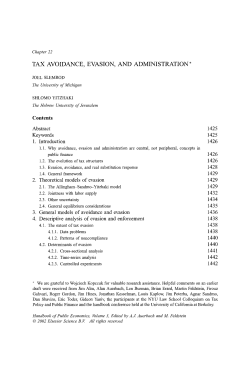 tax avoidance, evasion, and administration