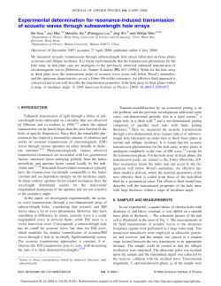 Experimental determination for resonance