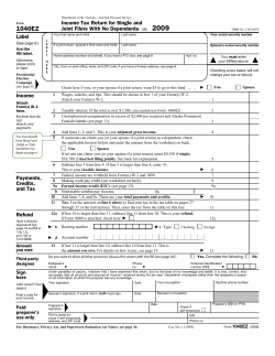 2009 Form 1040EZ