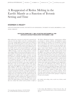 A Reappraisal of Redox Melting in the Earth`s Mantle as a Function