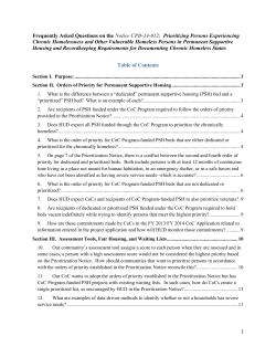 Frequently Asked Questions on the Notice CPD-14