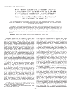 post-meiotic cytokinesis and pollen aperture pattern ontogeny