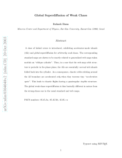 Global Superdiffusion of Weak Chaos