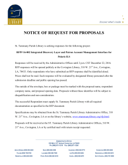 notice of request for proposals