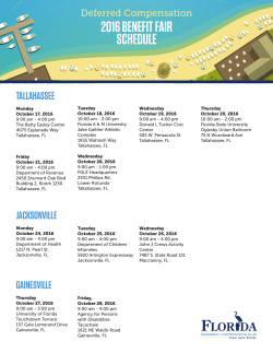 2016 benefit fair schedule