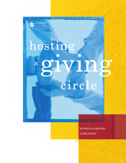 Hosting a Giving Circle - Forum of Regional Associations of