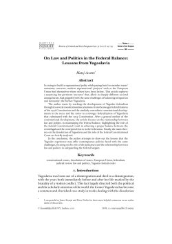 On Law and Politics in the Federal Balance