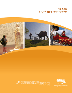 TExAS CIVIC HEALTH INDEx - Moody College of Communication