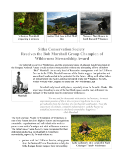 Sitka Conservation Society Receives the Bob Marshall Group