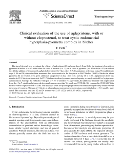 Clinical evaluation of the use of aglepristone, with or without